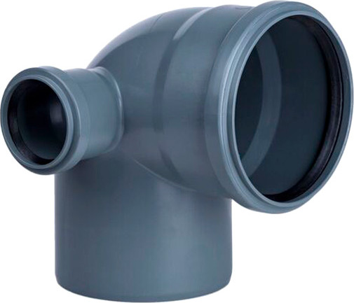 Отвод внутренней канализации МультиМирПласт Ду 110х50х87.5 Л - фото