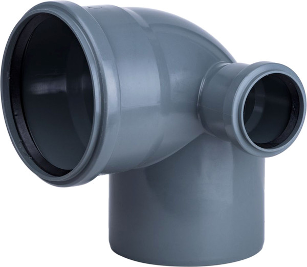Отвод внутренней канализации МультиМирПласт Ду 110х50х87.5 ПР - фото