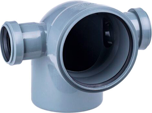 Отвод внутренней канализации МультиМирПласт Ду 110х50х50х87,5 Л/П - фото