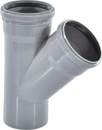 Тройник внутренней канализации МультиМирПласт Ду 110х110х45 - фото