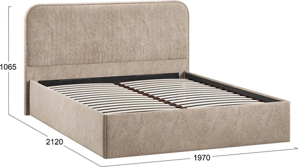 Двуспальная кровать ТриЯ Тиффани Тип 1 c ПМ 180x200