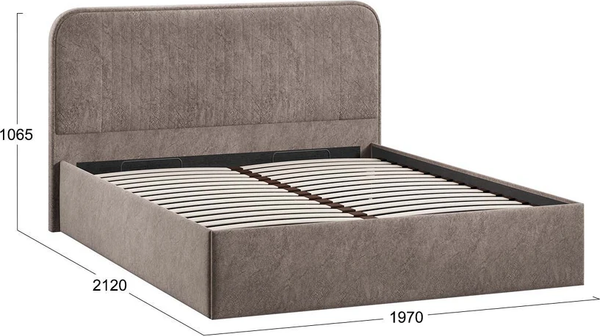 Двуспальная кровать ТриЯ Тиффани Тип 1 c ПМ 180x200