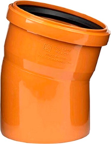 Отвод наружной канализации МультиМирПласт Ду 110х15 SN4 - фото