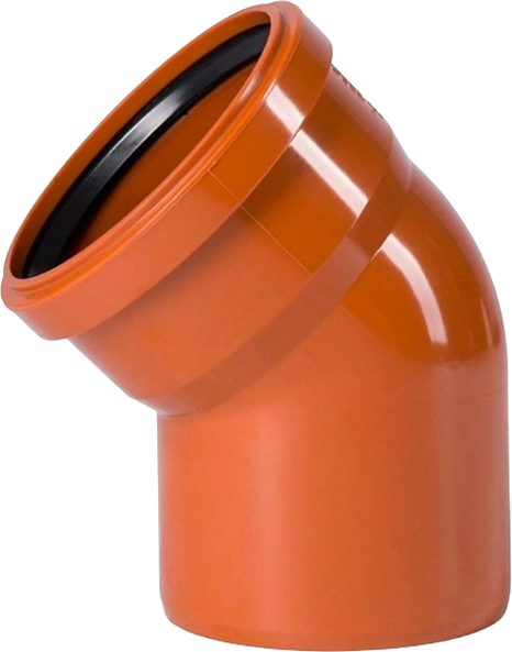 Отвод наружной канализации МультиМирПласт Ду 110х45 SN4 - фото