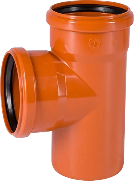 Тройник наружной канализации МультиМирПласт Ду 110х110x87.5 SN4 - фото