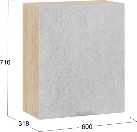 Шкаф навесной для кухни ТриЯ Гранита 1В6 с одной дверью