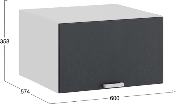 Шкаф навесной для кухни ТриЯ Гранита 1В6ГП с одной откидной дверью