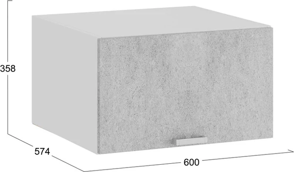 Шкаф навесной для кухни ТриЯ Гранита 1В6ГП с одной откидной дверью