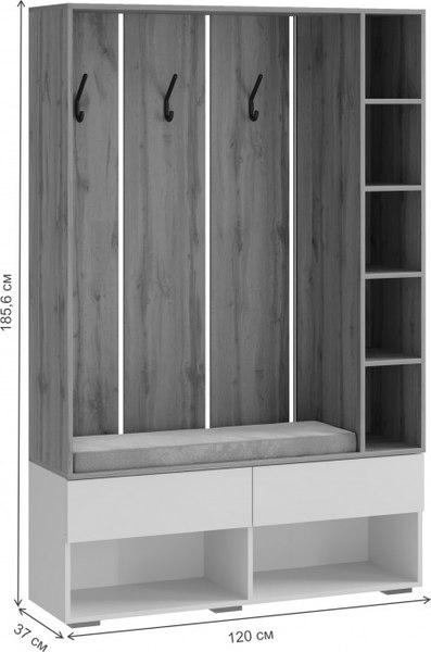 Секция в прихожую Woodville Роут / 593740