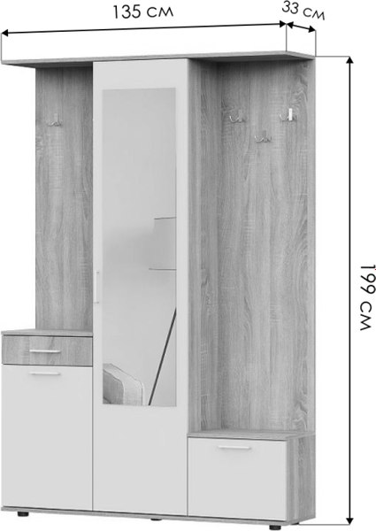 Секция в прихожую Woodville Пети / 534551