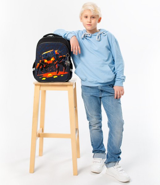 Школьный рюкзак Brauberg Quadro. Fire Spider / 273106