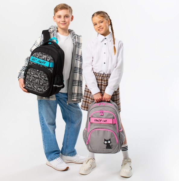 Школьный рюкзак Brauberg Motion. Crazy Cat / 273115