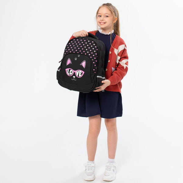 Школьный рюкзак Brauberg Soft. Cool Cat / 273118