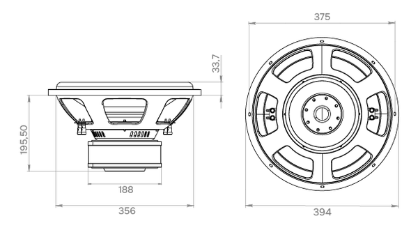 Головка сабвуфера Swat GLK-P15D1