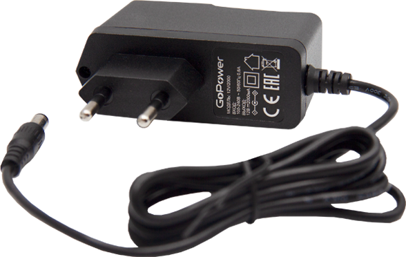Зарядное устройство сетевое GoPower 2.0A 12V для ресивера / 00-00018645