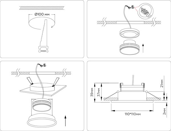 Точечный светильник Ambrella TN51824 WH