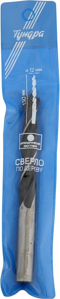 Сверло Tundra Цилиндрический хвостовик по дереву 12x130мм / 1444190