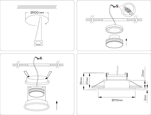 Точечный светильник Ambrella TN6601 WH