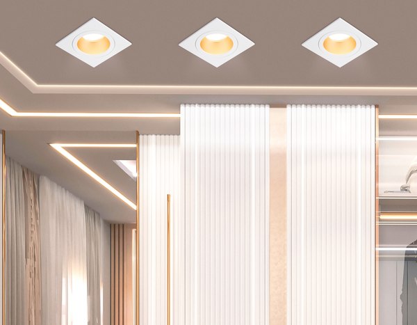 Точечный светильник Ambrella TN102827 WH/GD