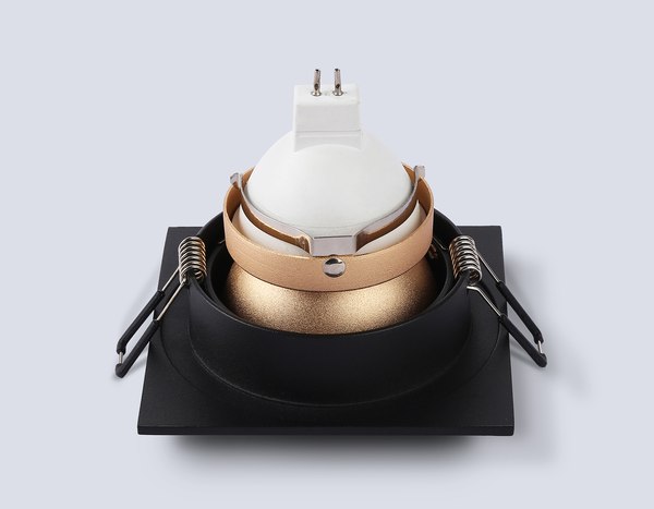 Точечный светильник Ambrella TN102829 BK/GD