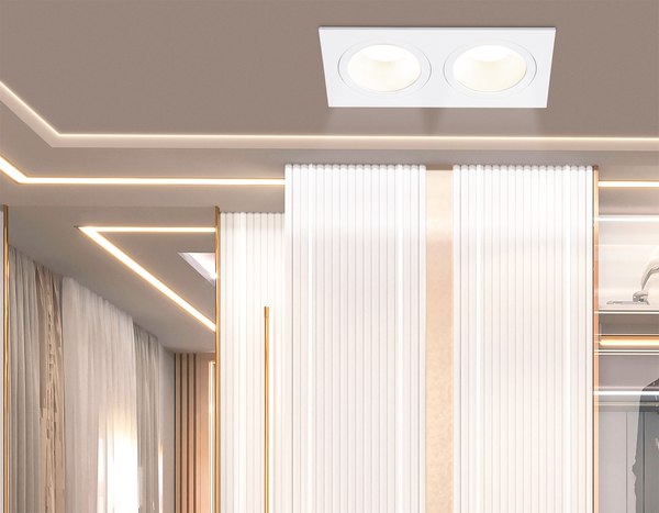 Точечный светильник Ambrella TN102830/2 WH/WH