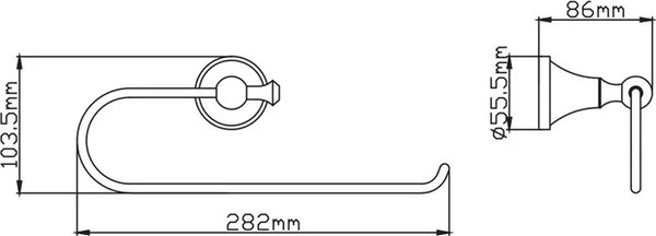 Держатель для полотенца Diadonna D8003-3BL