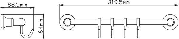 Держатель для полотенца Potato P1814-4