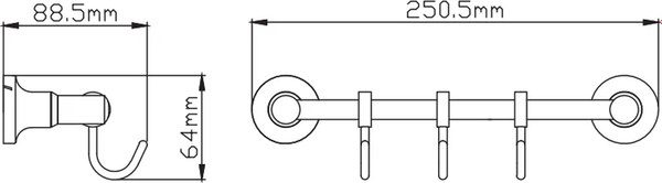 Держатель для полотенца Potato P1814-3