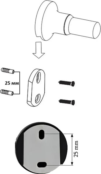Держатель для полотенца Potato P1801BL