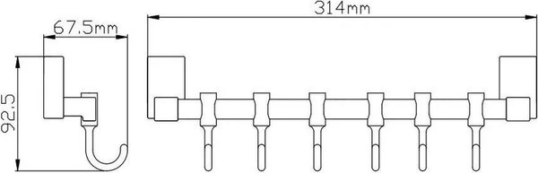 Держатель для полотенца Potato P1714-4