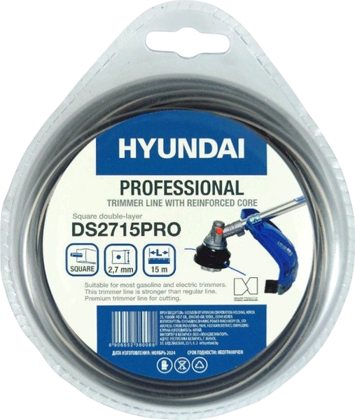 Леска для триммера Hyundai 2.7мм / DS-2715 PRO - фото