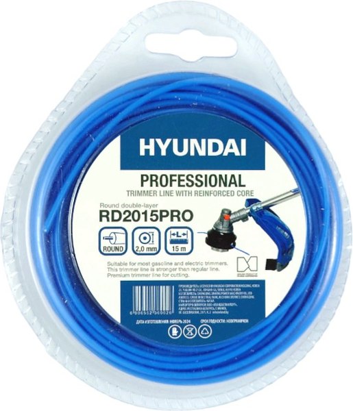 Леска для триммера Hyundai 2.0мм / RD-2015 PRO - фото