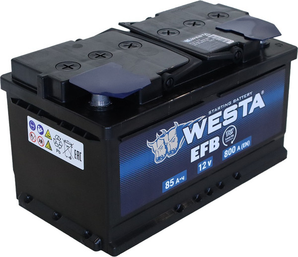 Автомобильный аккумулятор Westa EFB 6СТ-85 VLR Euro низкий ПEFBн0036 - фото