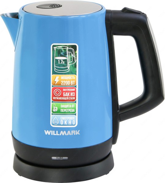 Электрочайник Willmark WEK-1758S / 2000590 (голубой) - фото