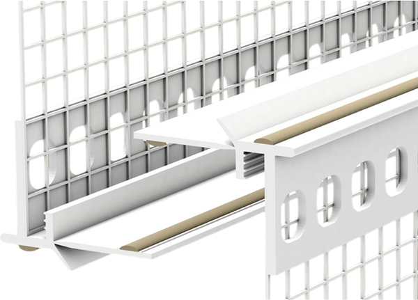 Профиль примыкающий оконный Ideal ЕвроПрофиль 6мм с сеткой 100мм 001 Белый - фото