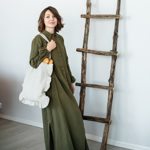 Сумка-шоппер ОМурМебель Серый рюши