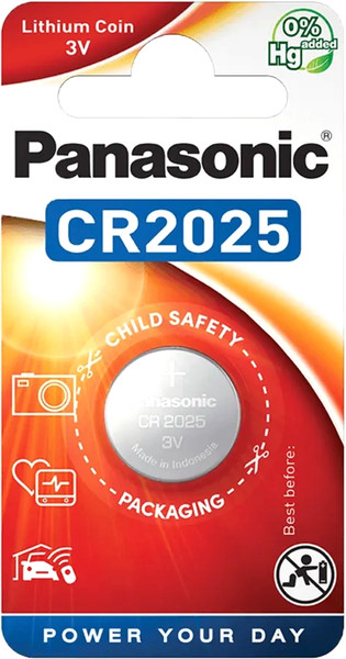 Батарейка Panasonic Lithium CR2025 BL1 (CR-2025EL/1B) - фото