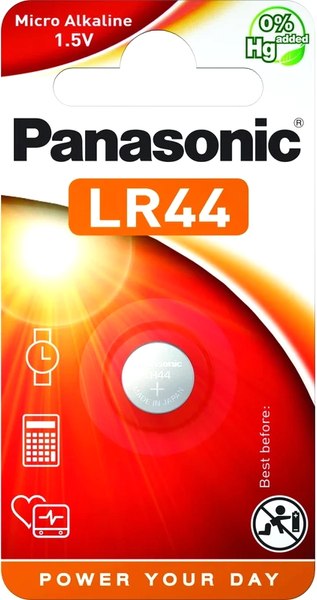 Батарейка Panasonic LR44 BL1 (LR44EL/1B) - фото
