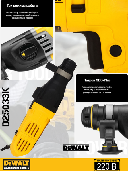 Профессиональный перфоратор DeWalt D25033K