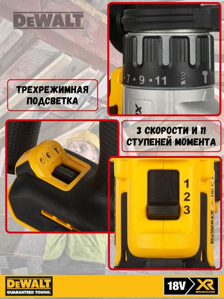Профессиональная дрель-шуруповерт DeWalt DCD996X1