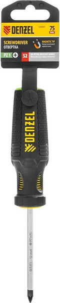 Отвертка Denzel PZ1x75 мм S2 / 122057