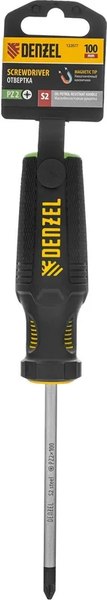 Отвертка Denzel PZ2x100 мм S2 / 122077