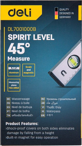 Уровень строительный Deli Пузырьковый / EDL7001000B