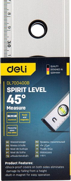 Уровень строительный Deli Пузырьковый / EDL700400B