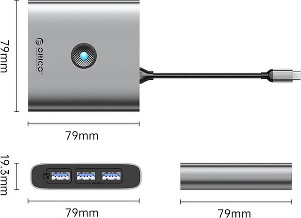 Док-станция для ноутбука Orico FAX3-5P-GY-EP
