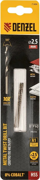 Набор сверл Denzel по металлу 71404