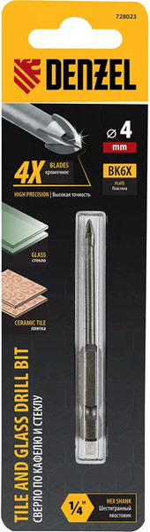 Сверло Denzel по керамической плитке 728023