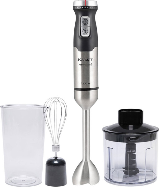 Блендер погружной Scarlett SC-HB42F40 (черный) - фото