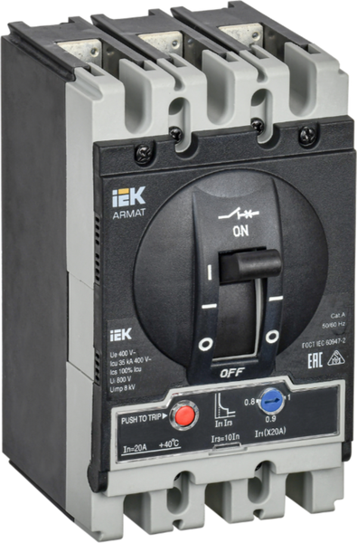 Выключатель автоматический IEK AR-MCCB-3S-035-0020A-ATUC - фото