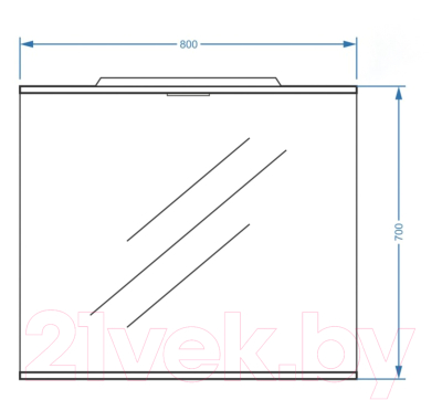 Зеркало Vako 80 / 12257 (с подсветкой)